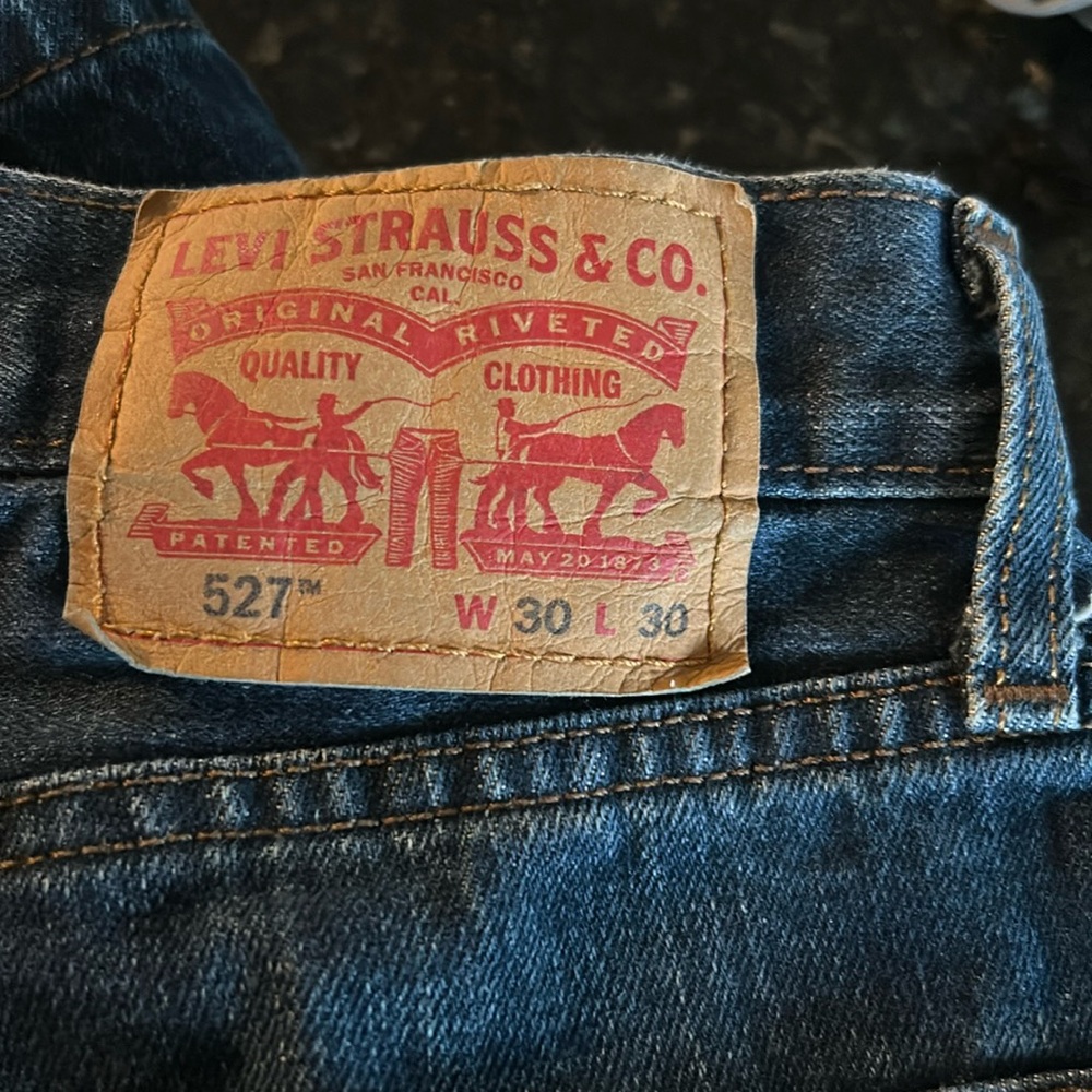 Men’s Levi’s 527 blue jeans.  Size 30x30.